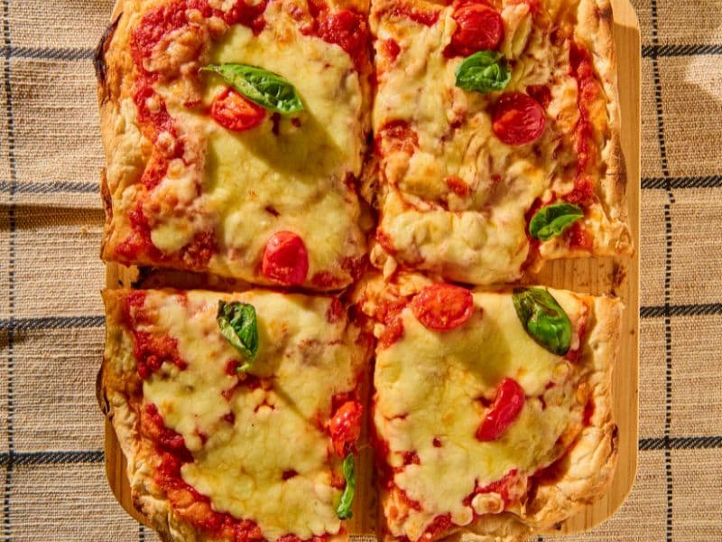 pizza al taglio romana Típica pizza romana al Taglio