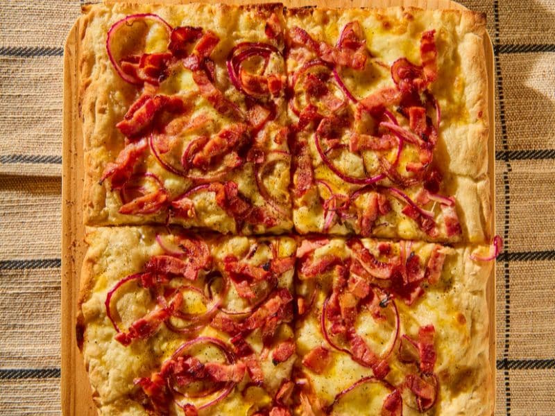 receta de pizza carbonara